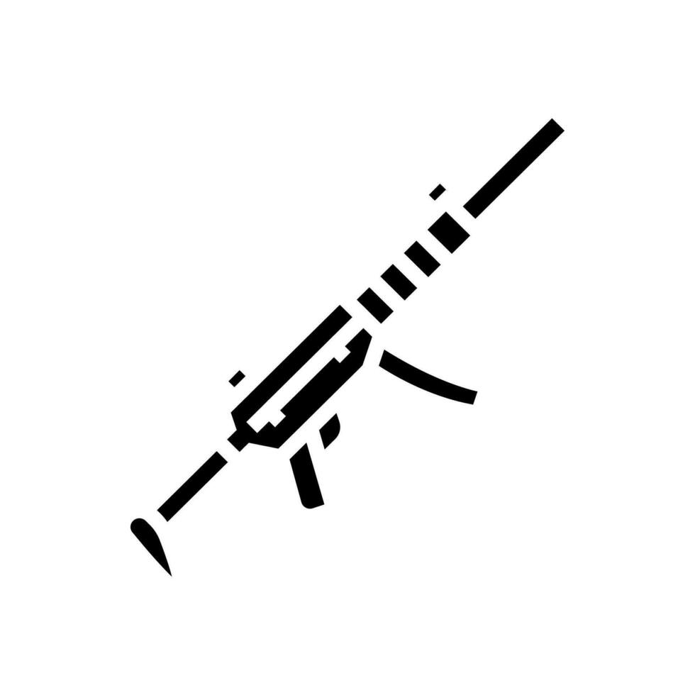 fusil arme guerre glyphe icône vecteur illustration