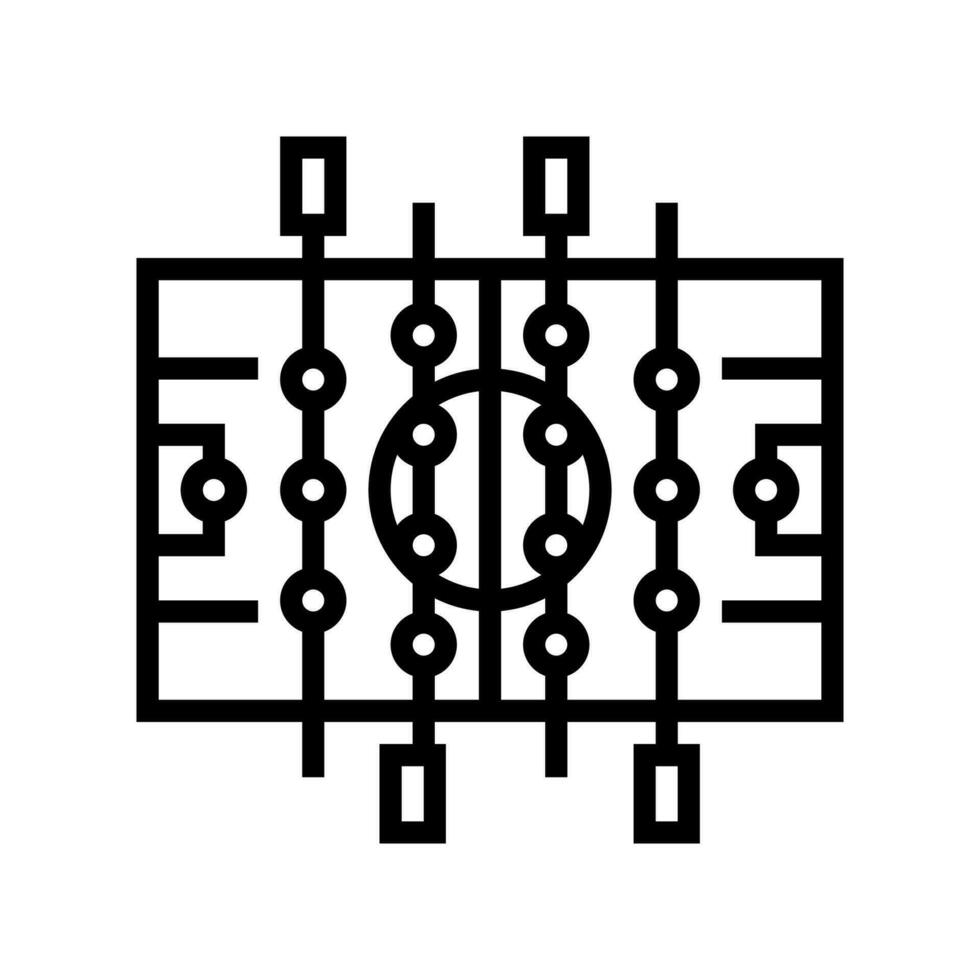 table football planche ligne icône vecteur illustration
