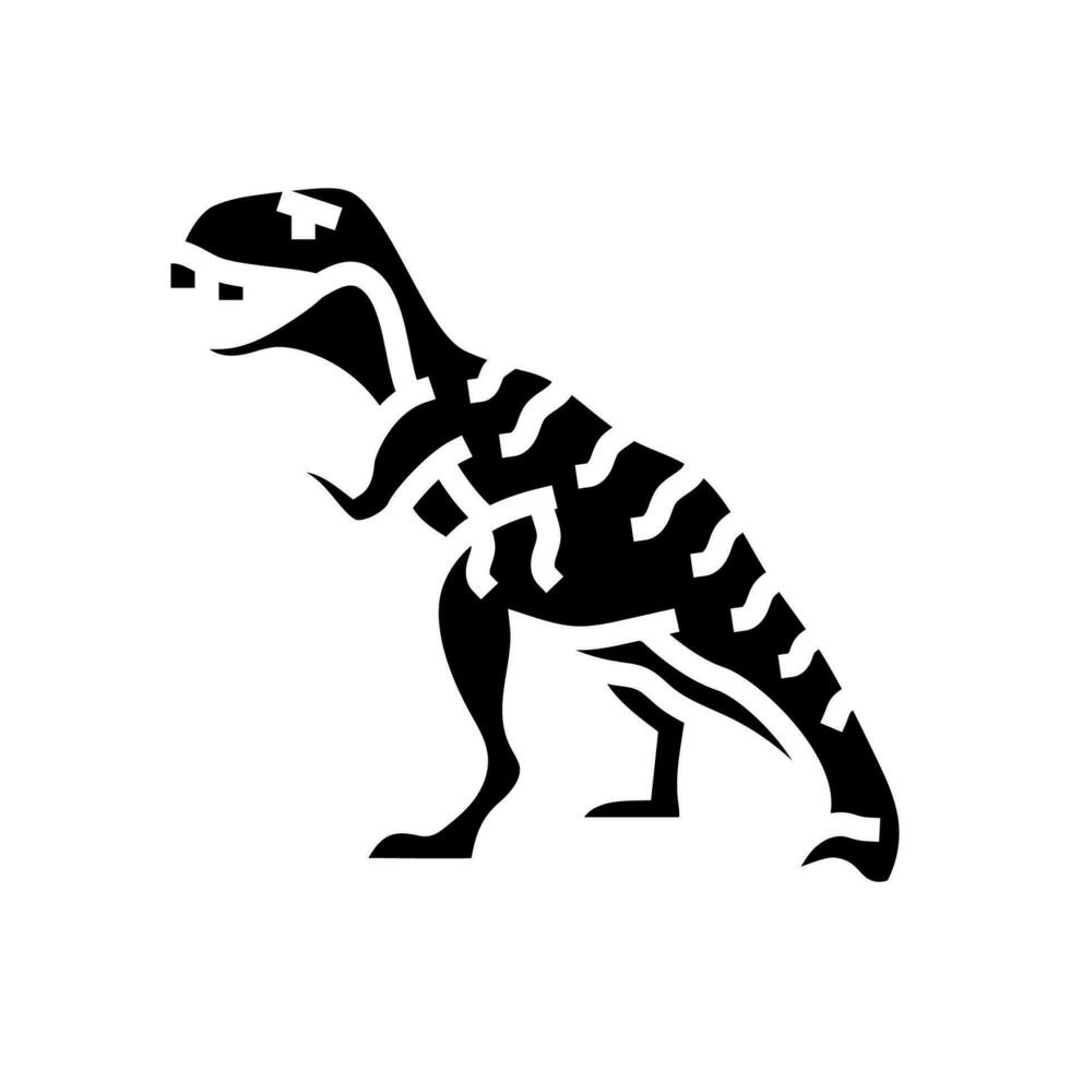 tyrannosaure Rex dinosaure animal glyphe icône vecteur illustration