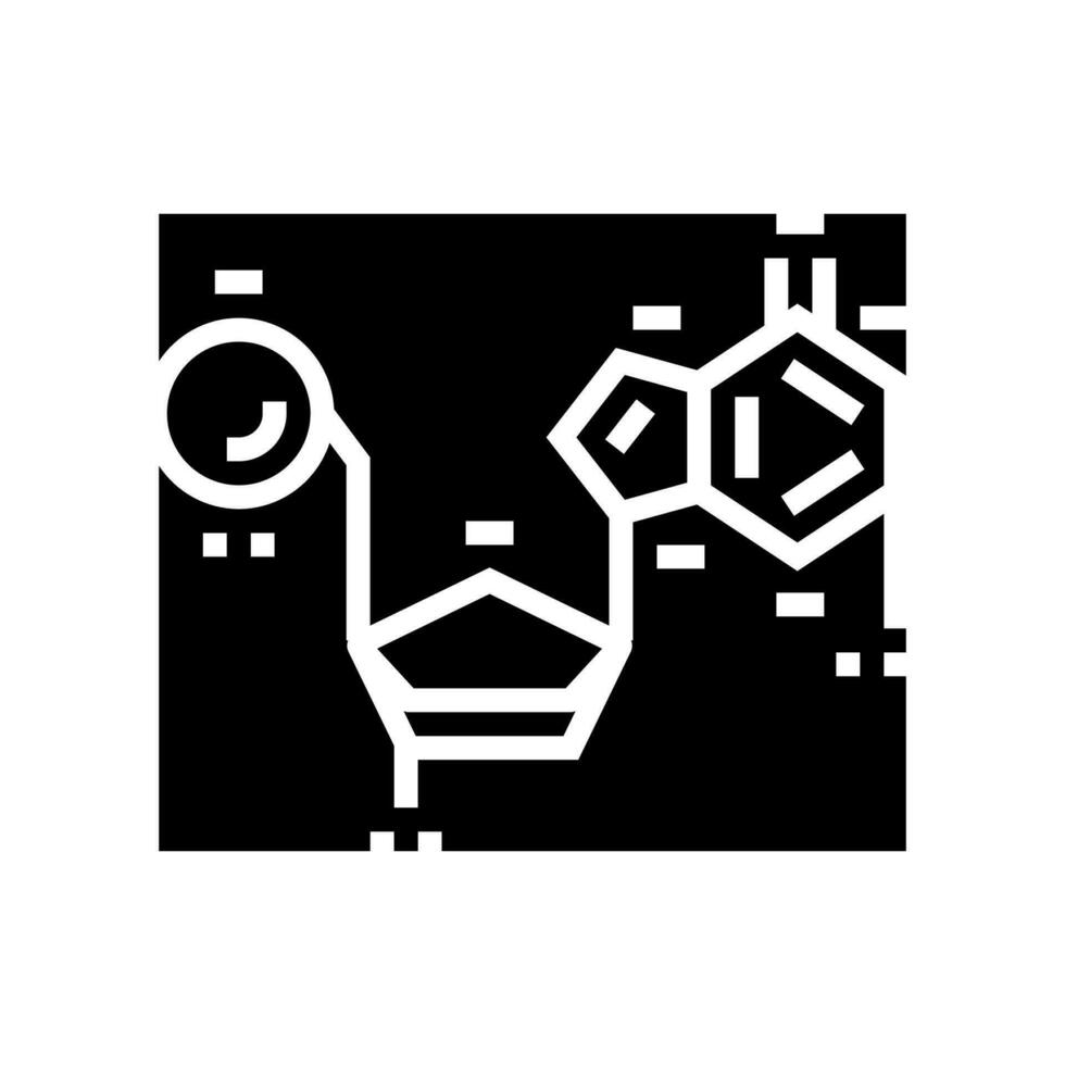 nucléique acides biochimie glyphe icône vecteur illustration