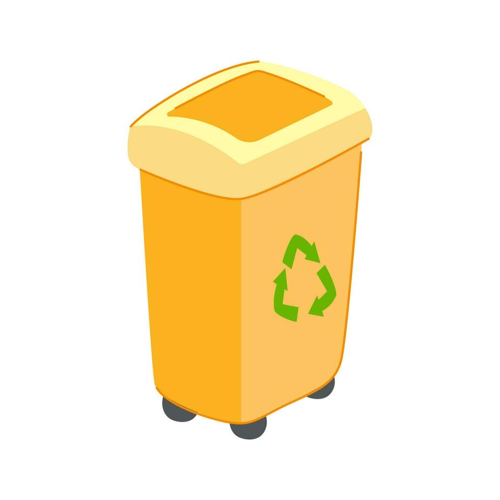 déchets poubelle poubelle dessin animé vecteur illustration