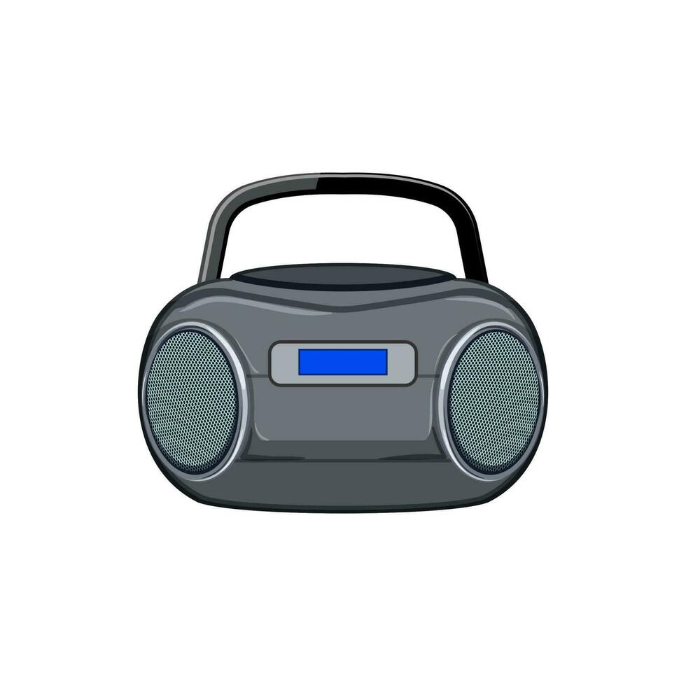 rétro boombox l'audio dessin animé vecteur illustration