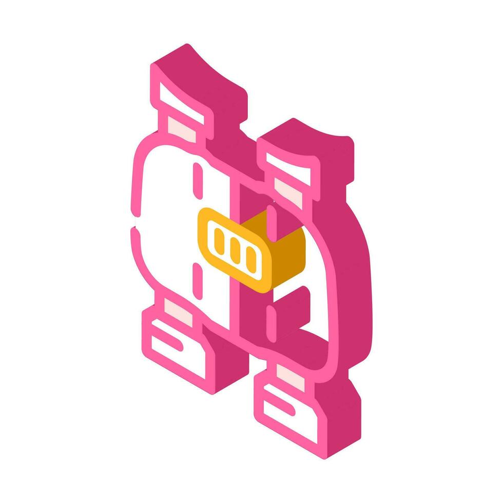 binoculaire jouet bébé isométrique icône vecteur illustration