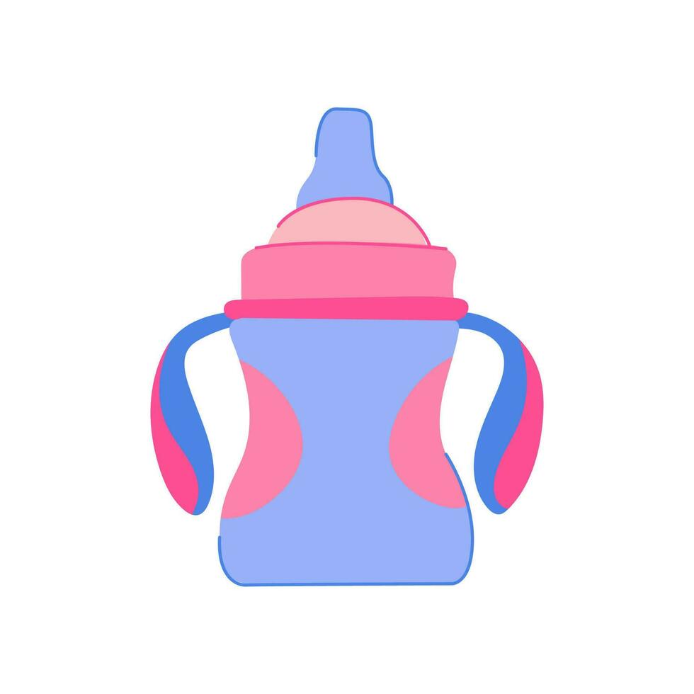 illustration vectorielle de dessin animé de gobelet bébé vecteur