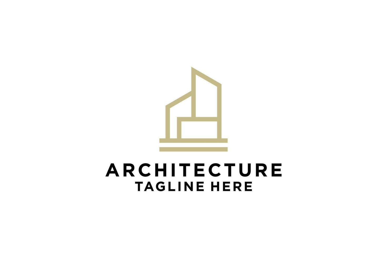 architecture bâtiment monogramme logo icône conception vecteur