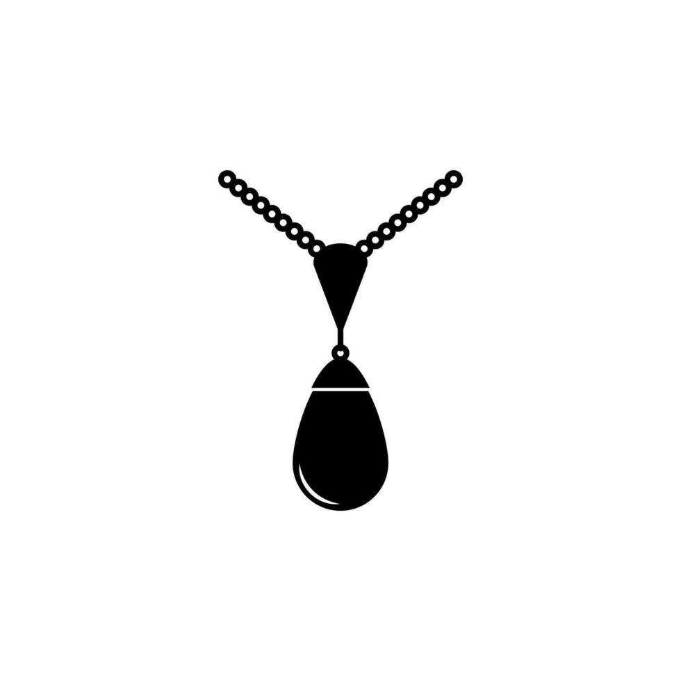 chaîne avec pendentif vecteur icône illustration