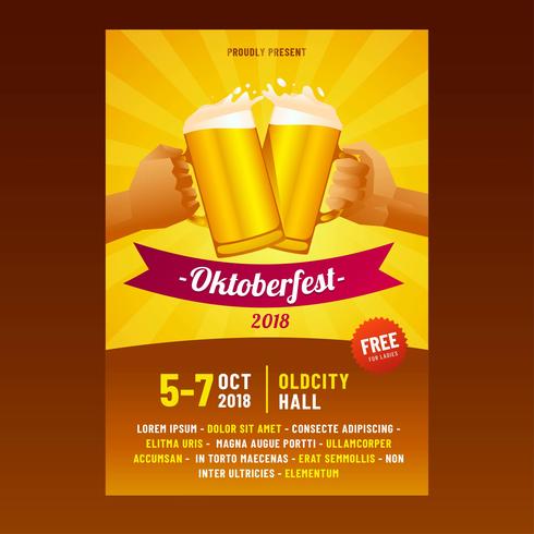 Flyer d'Oktoberfest vecteur