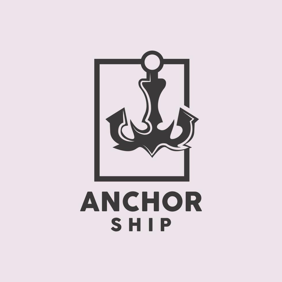 ancre logo, Facile élégant conception, nautique navire vecteur, icône symbole illustration vecteur