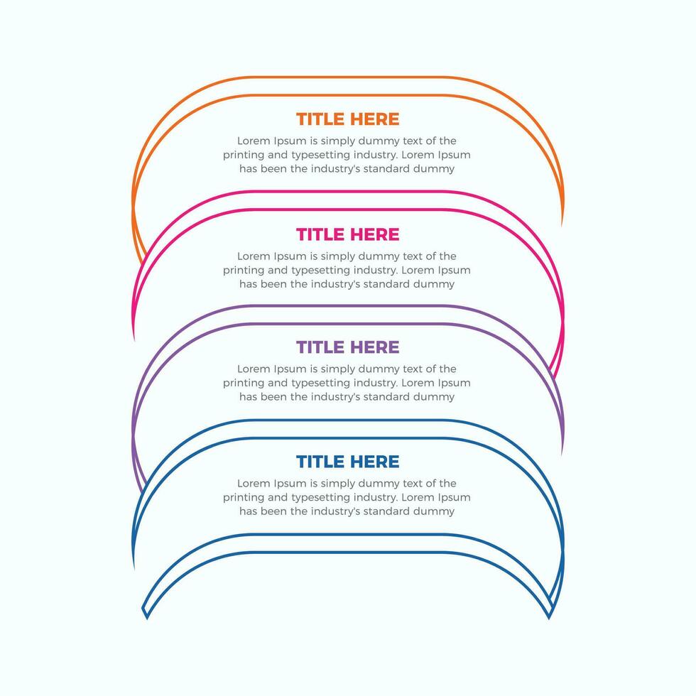 affaires infographie processus avec coloré modèle conception avec Icônes et 4 options. quatre pas infographie conception modèle vecteur