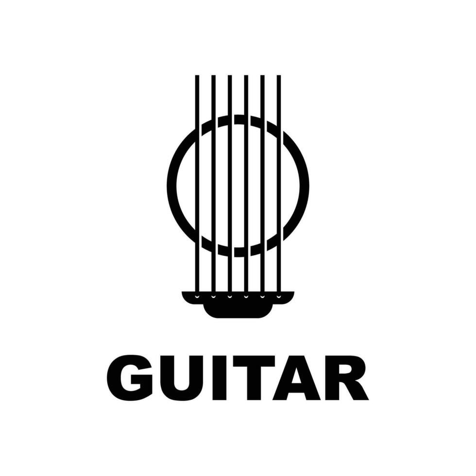 la musique et bande classique logo, guitare, la musique club ancien logo vecteur