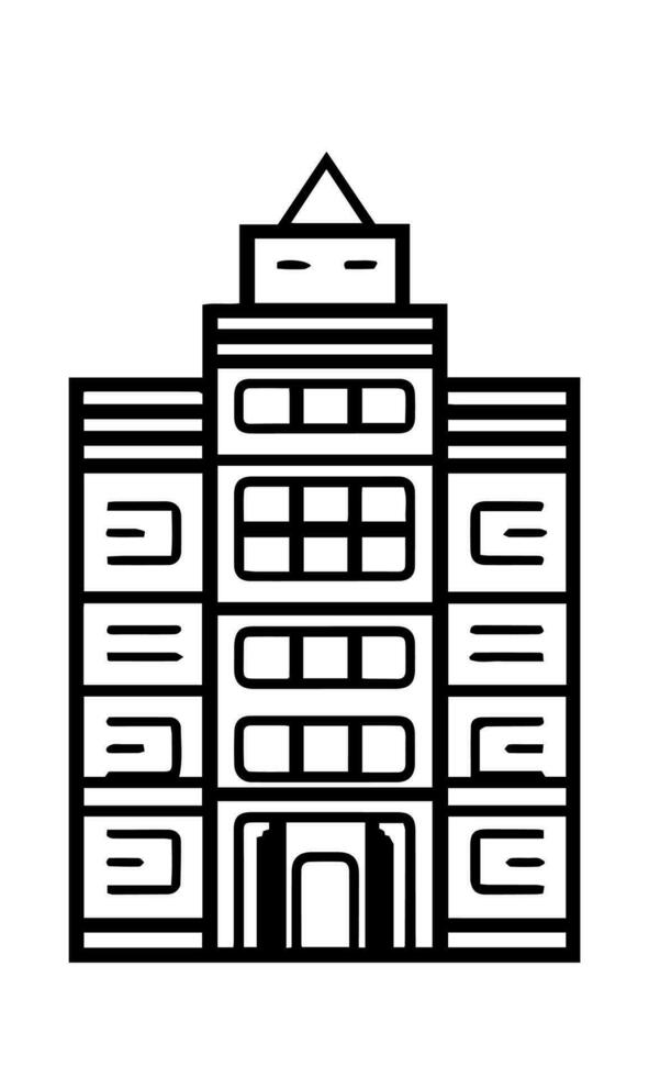 bâtiments icône vecteur symbole