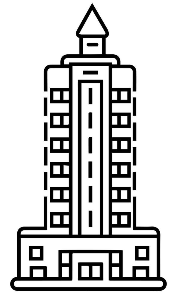 bâtiments icône vecteur symbole