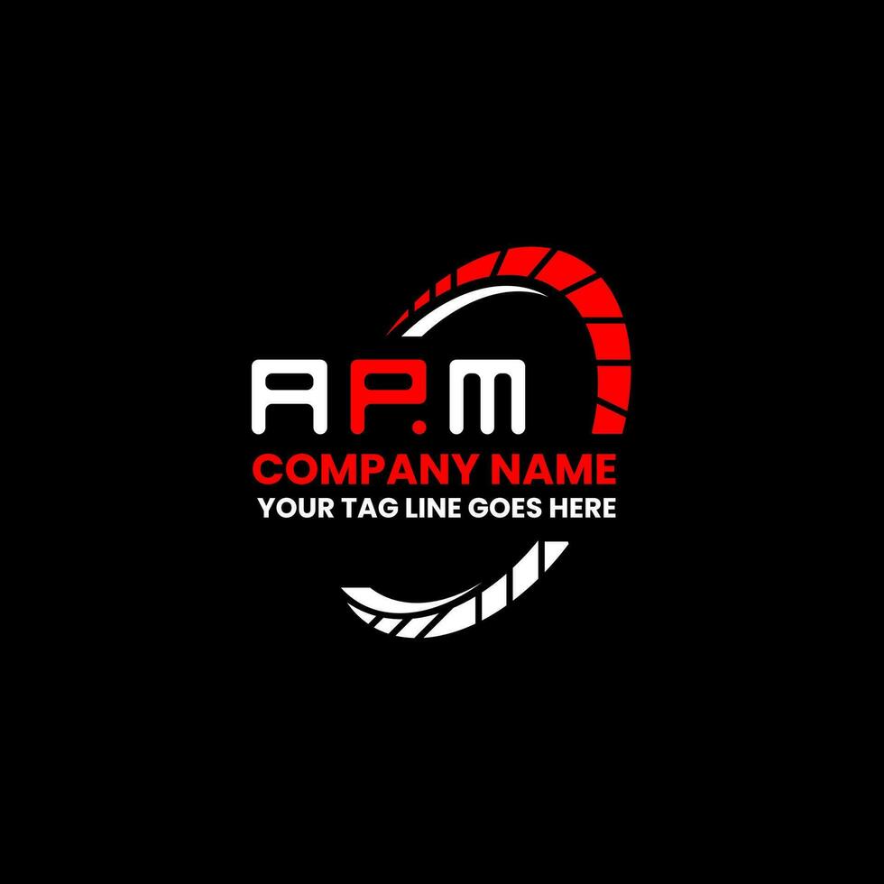 conception créative du logo apm letter avec graphique vectoriel, logo apm simple et moderne. vecteur