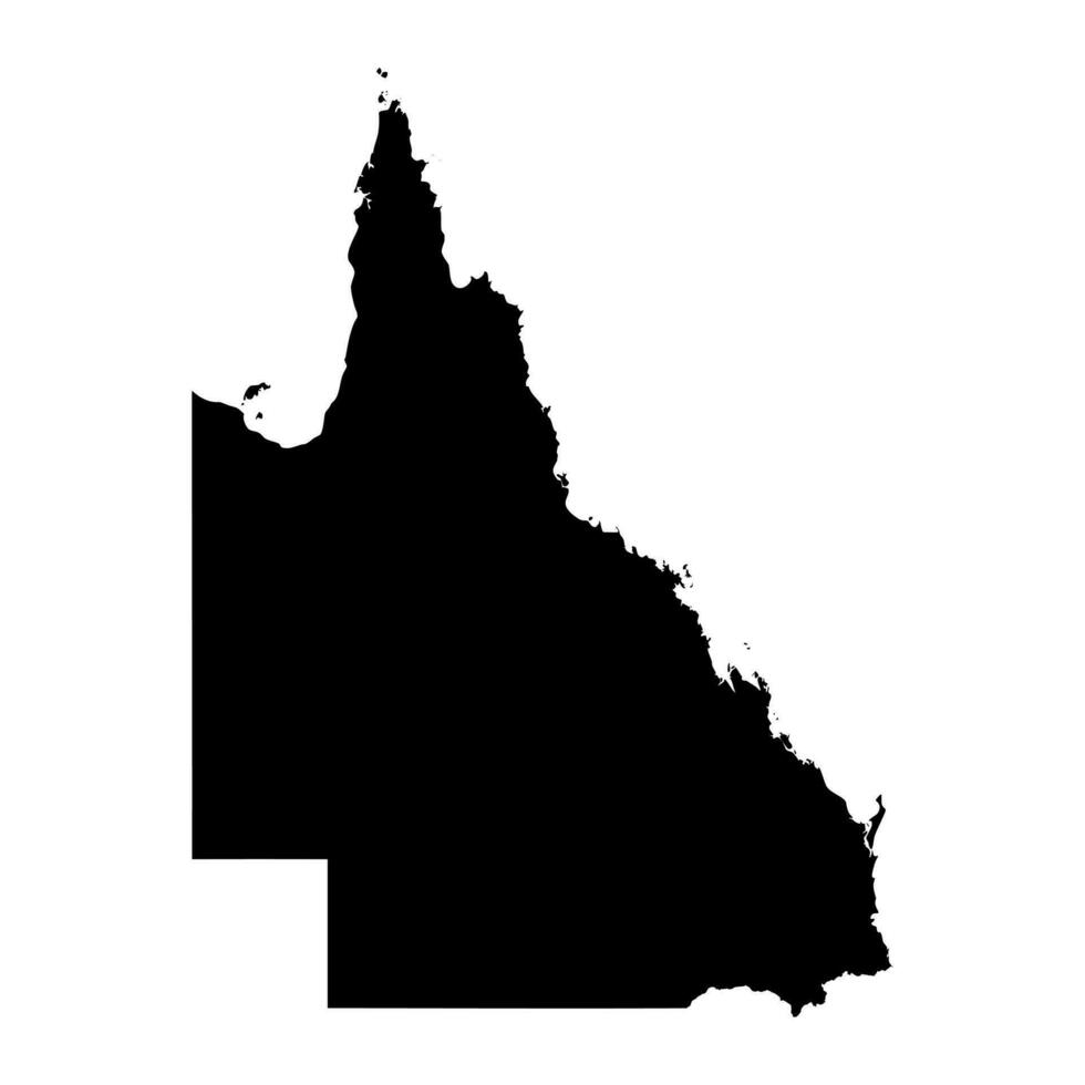 Queensland carte, Etat de Australie. vecteur illustration.