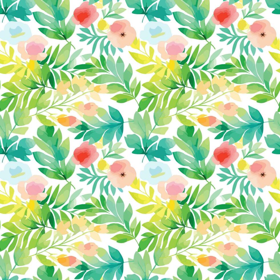 floral forme aquarelle sans couture modèle. vecteur