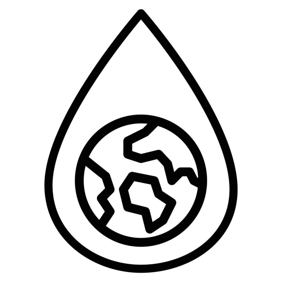 l'eau icône meilleur qualité contour symbole icône vecteur illustration