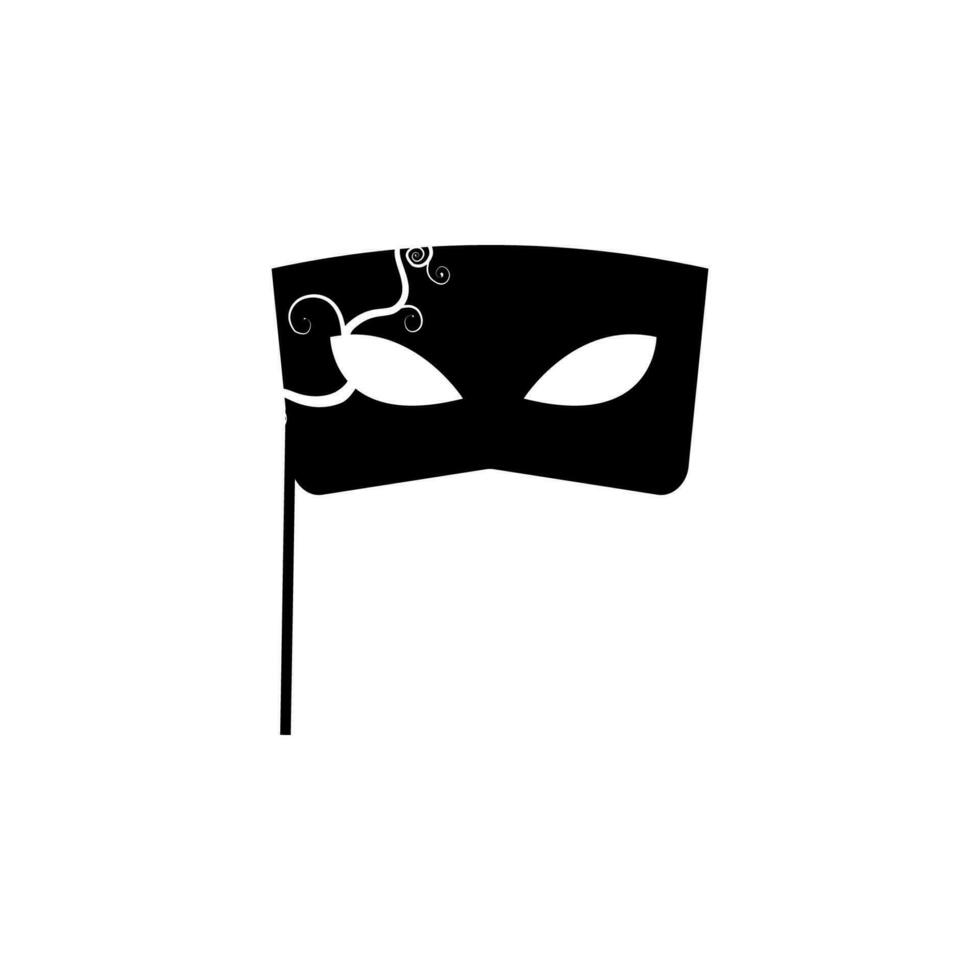 carnaval masque sur bâton vecteur icône illustration
