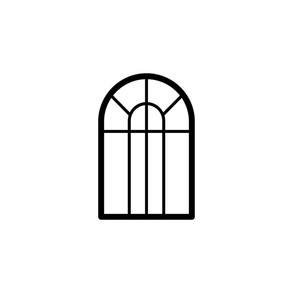 large fenêtre vecteur icône illustration
