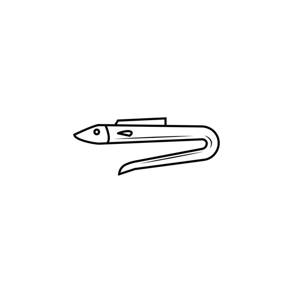 serpent poisson vecteur icône illustration