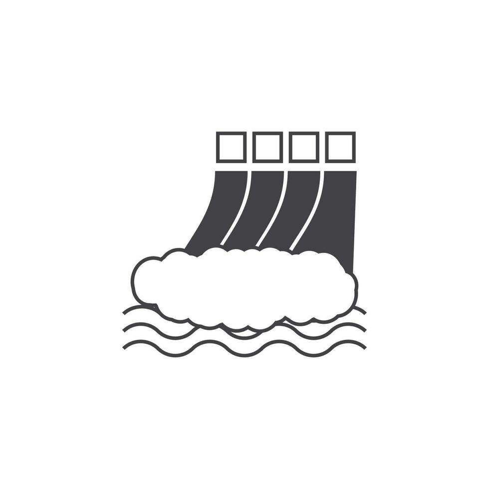 hydro Puissance station vecteur icône illustration