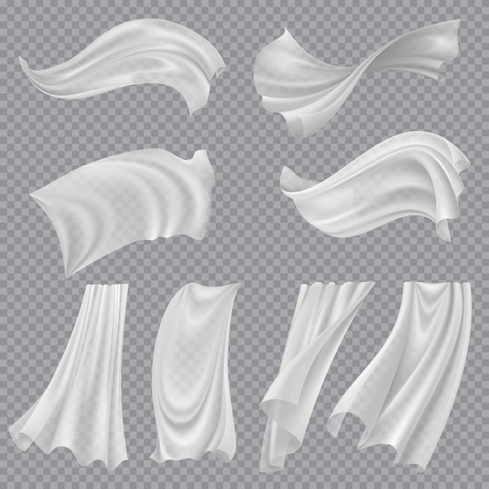 illustration vectorielle de fond de chiffons flottant réaliste vecteur