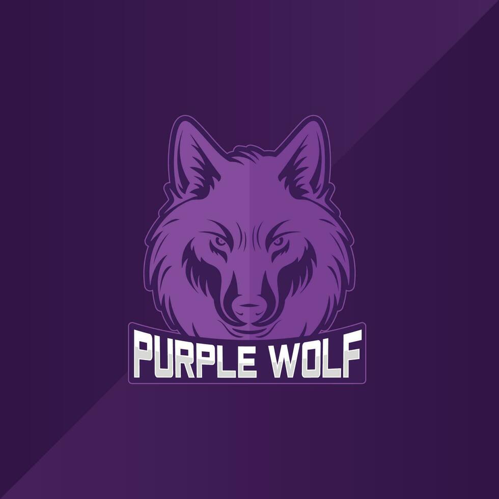 Loup tête logo esport équipe conception jeu mascotte vecteur