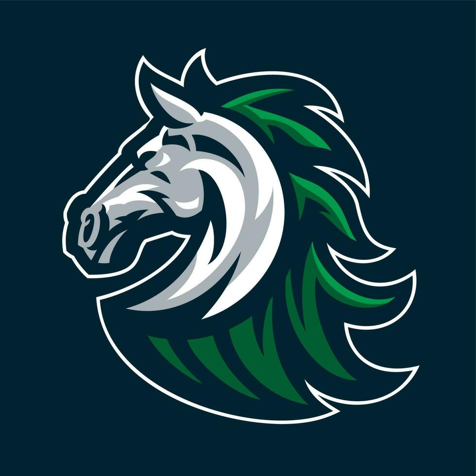 cheval tête mascotte sport logo vecteur