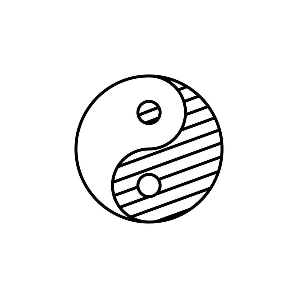 yin Yang signe vecteur icône illustration