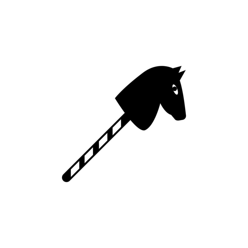 cheval bâton jouet vecteur icône illustration