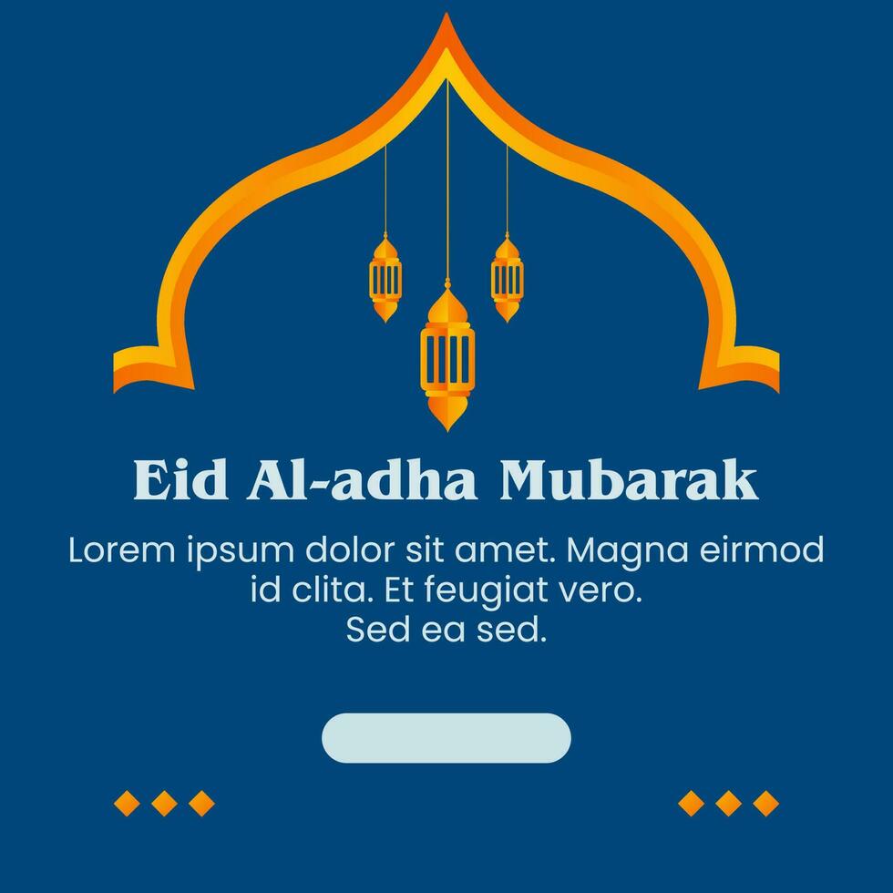 vecteur bleu Contexte avec islamique thème pour eid Al adha mubarak