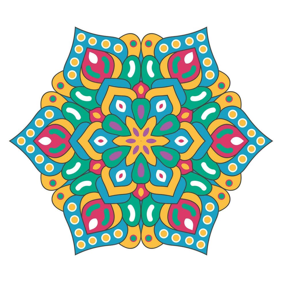 coloré floral fleur mandala Contexte vecteur