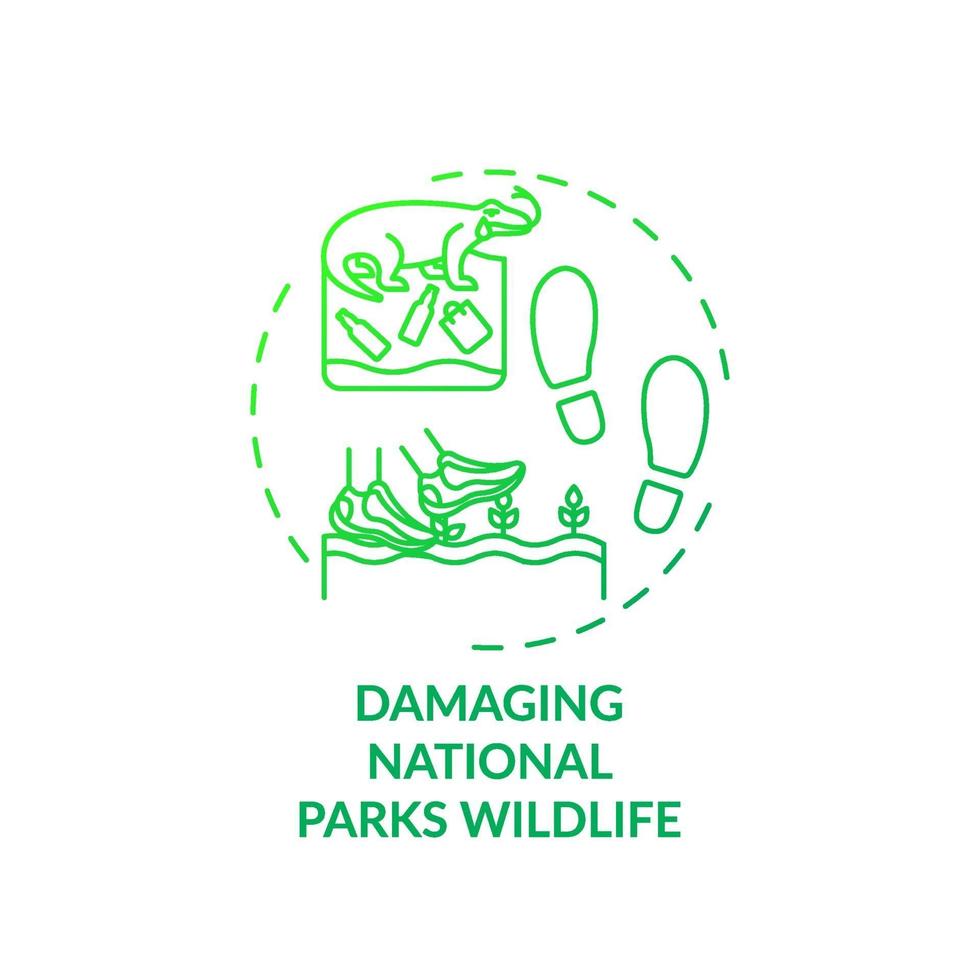 icône de concept de faune nuisible aux parcs nationaux vecteur