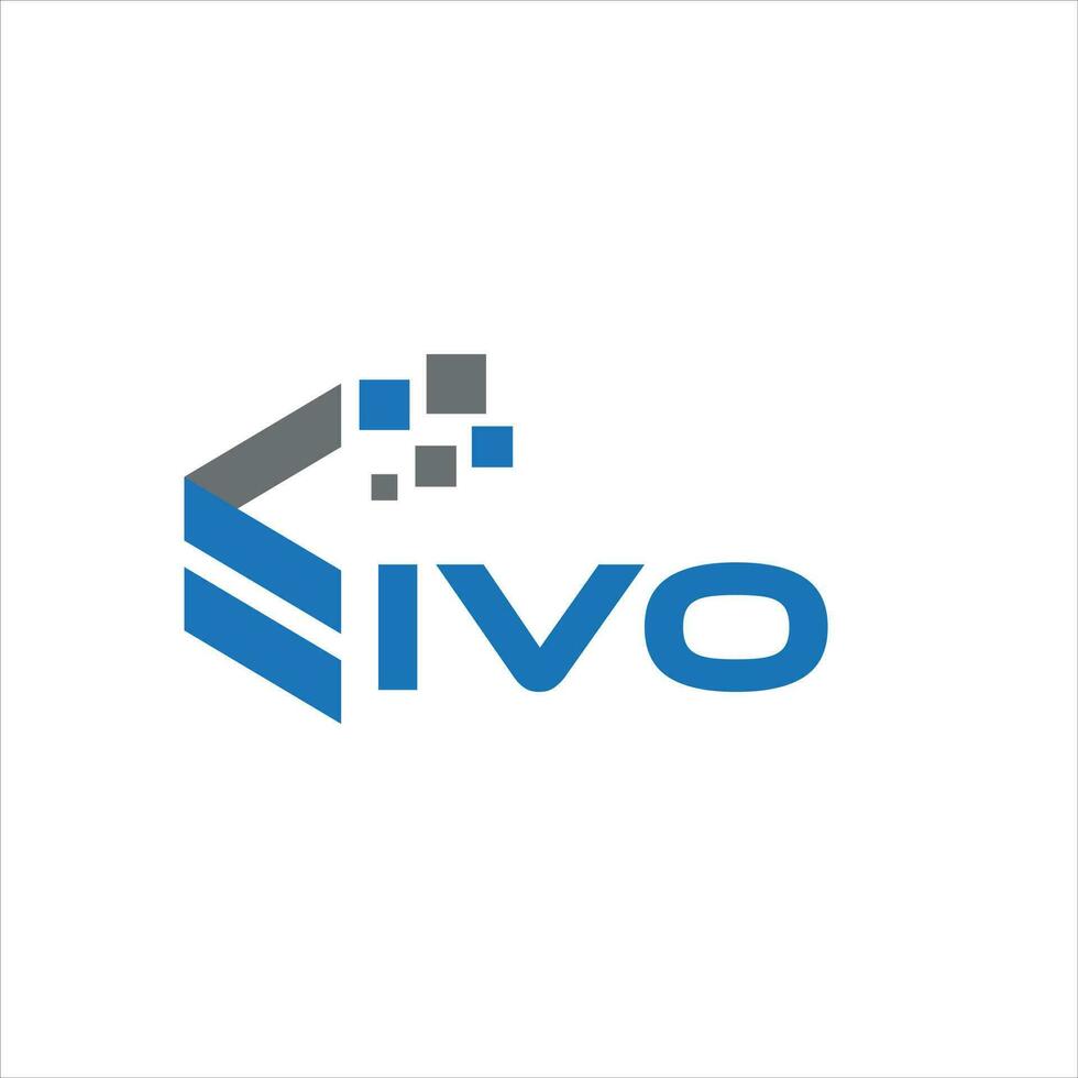 création de logo de lettre ivo sur fond blanc. concept de logo de lettre initiales créatives ivo. conception de lettre ivo. vecteur