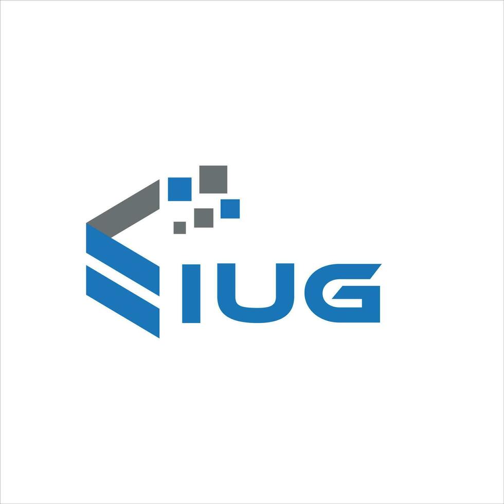 création de logo de lettre iug sur fond blanc. concept de logo de lettre initiales créatives iug. conception de lettre iug. vecteur