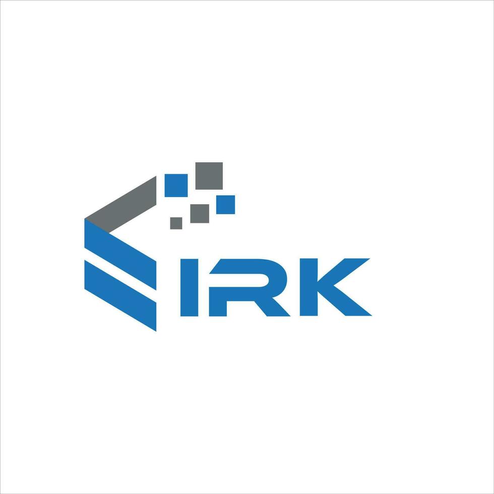 création de logo de lettre irk sur fond blanc. concept de logo de lettre initiales créatives irk. conception de lettre d'irk. vecteur