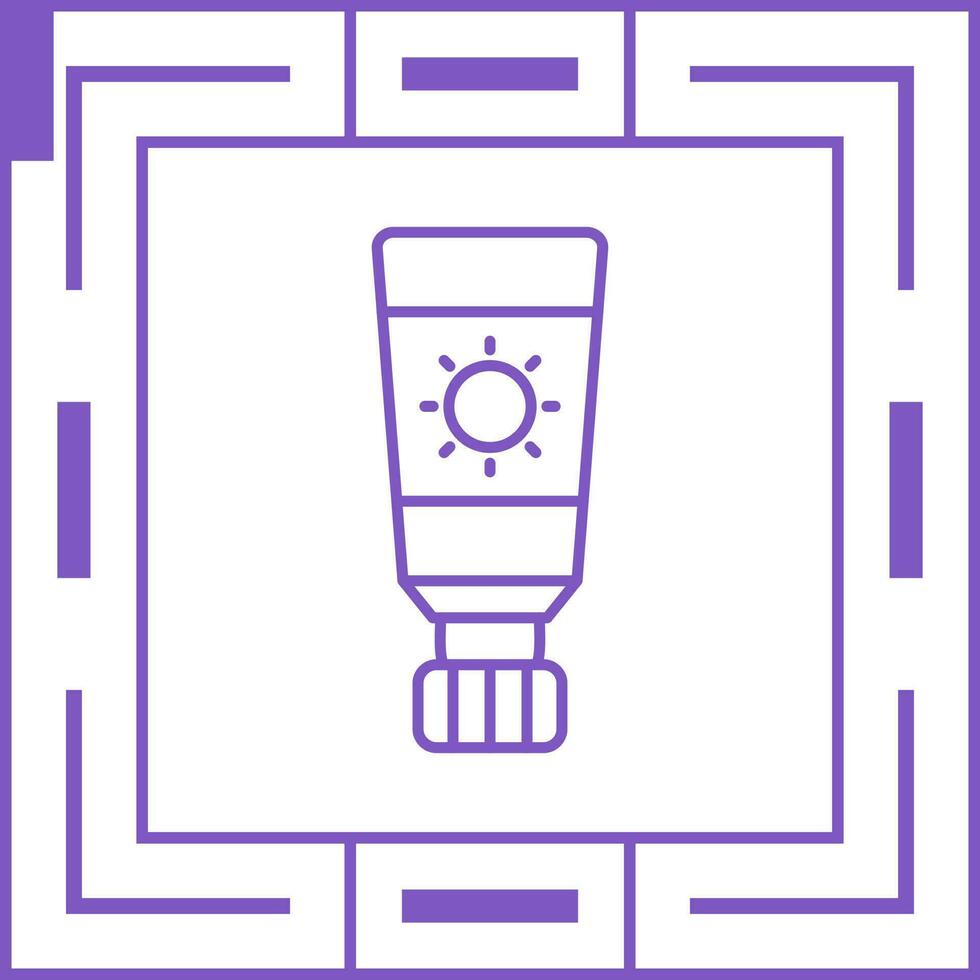 icône de vecteur de crème solaire