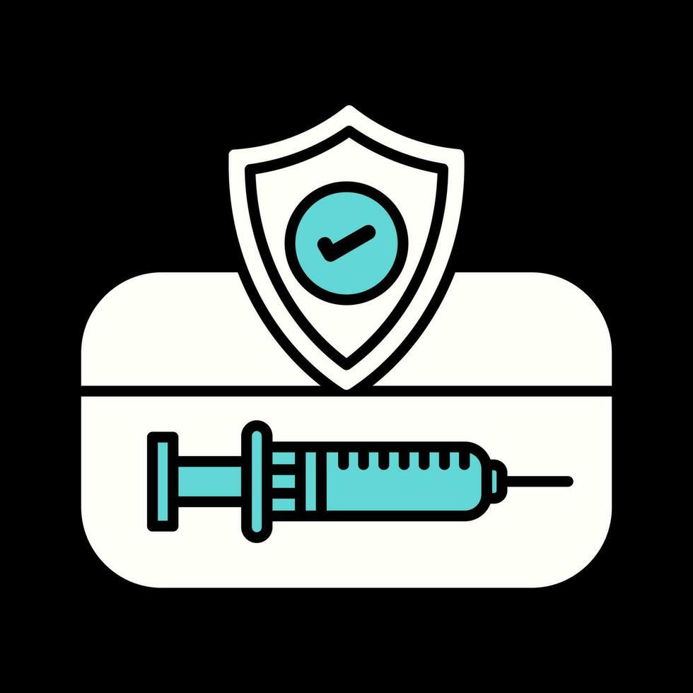 icône de vecteur de carte de vaccination