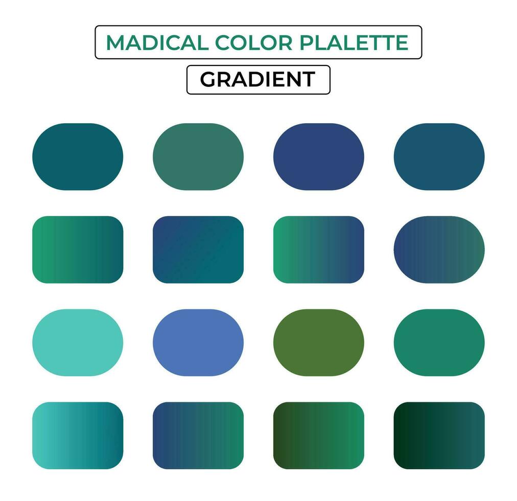 médical Couleur palette et pente vecteur