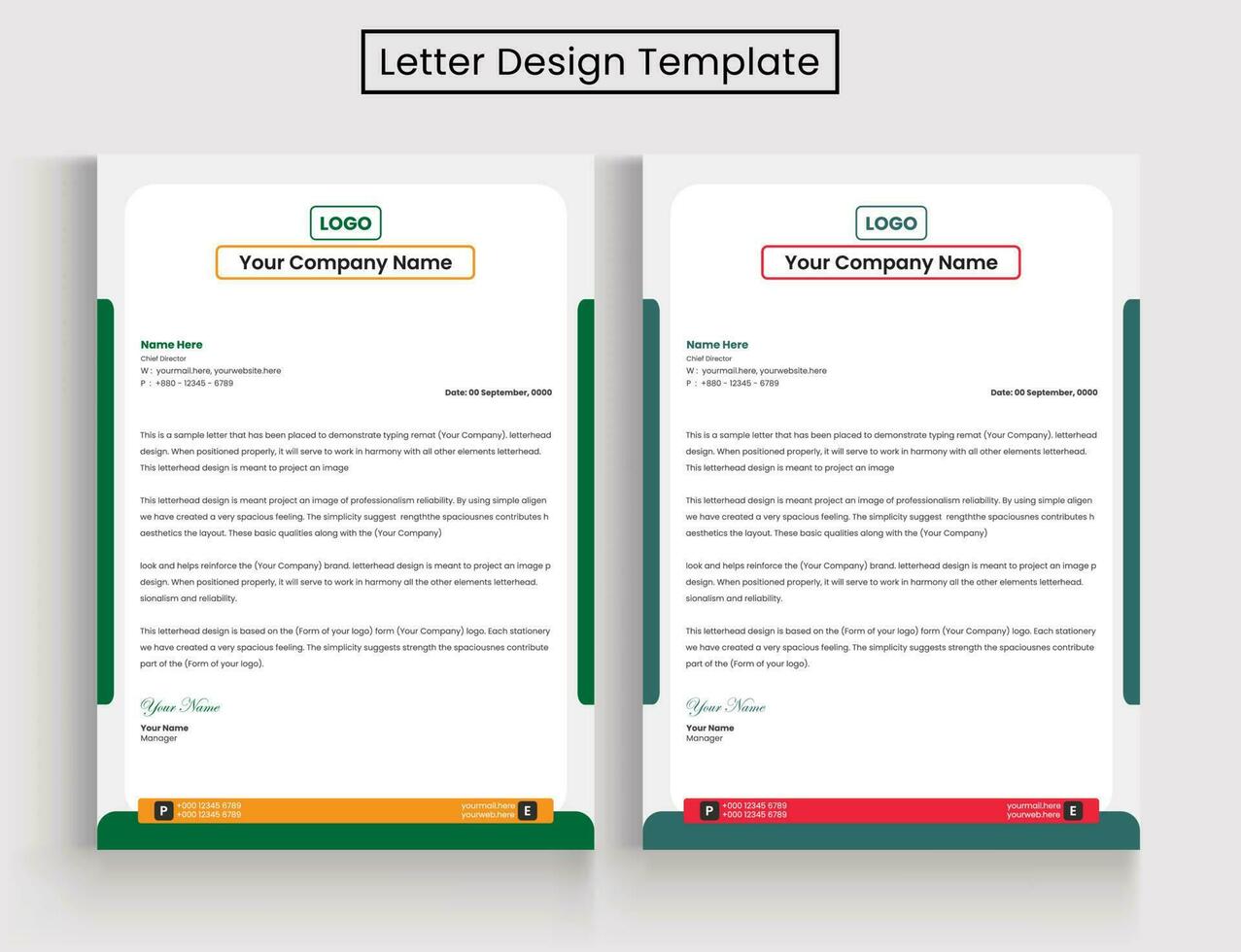 moderne officiel lettre tête conception modèle vecteur