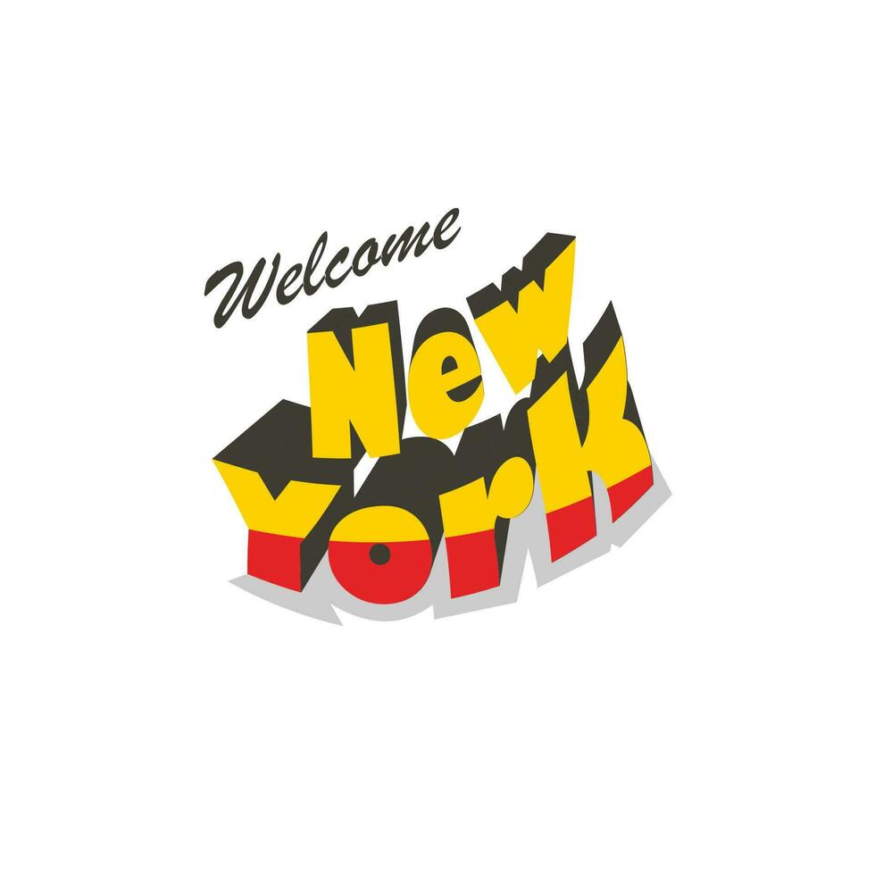 Nouveau york ville typographie conception, adapté pour T-shirt dessins ou autre impression vecteur