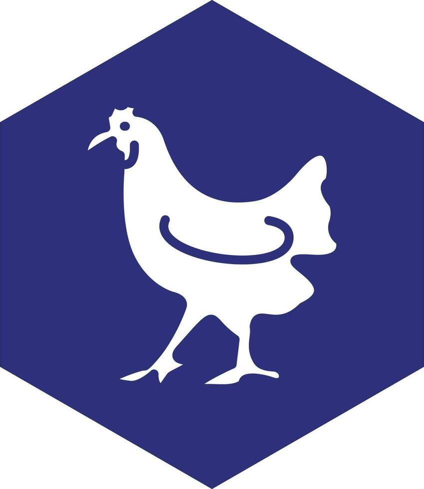 conception d'icône de vecteur de poulet