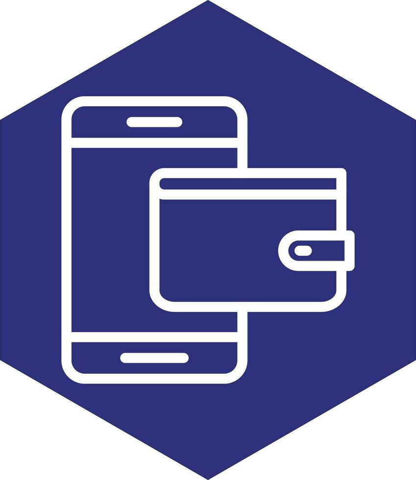 conception d'icône de vecteur de portefeuille numérique