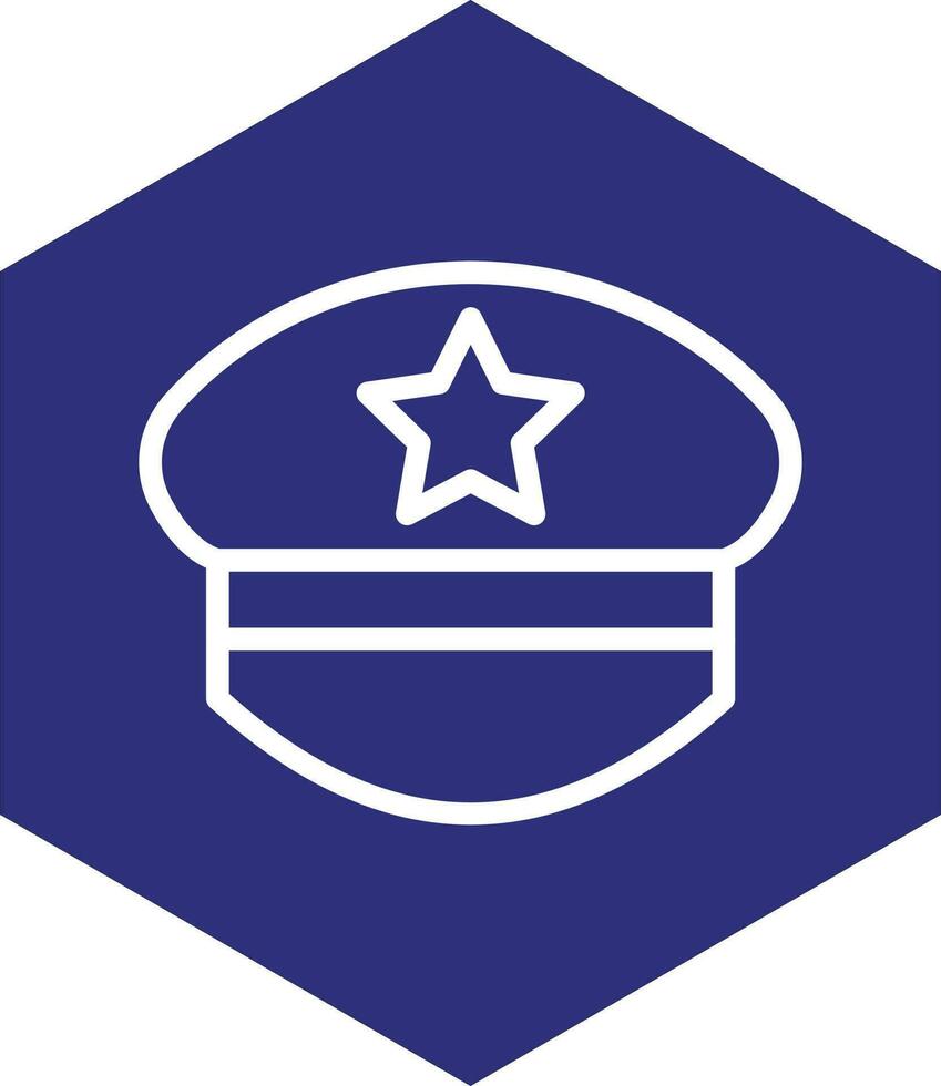 conception d'icône de vecteur de chapeau de police