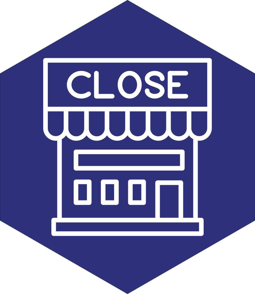 conception d'icône vectorielle de fermeture de magasin vecteur