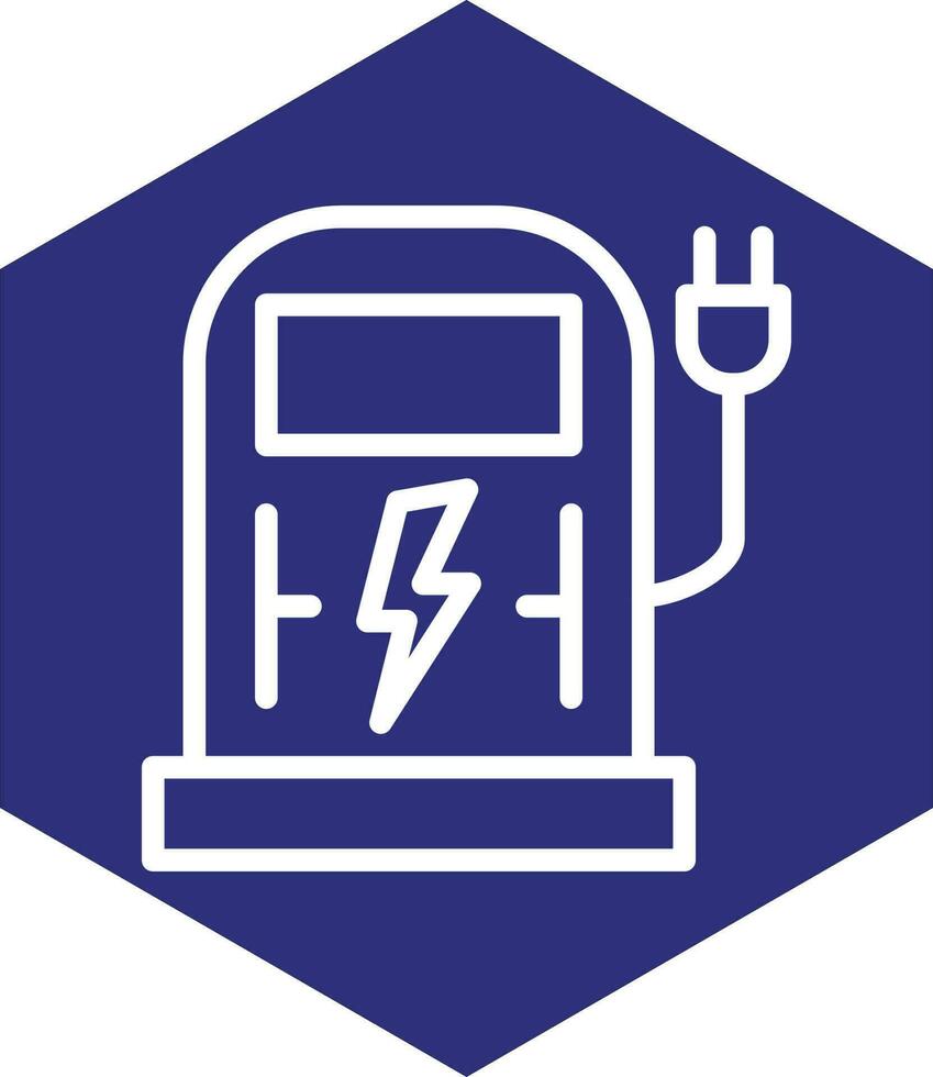 conception d'icône de vecteur de station de charge