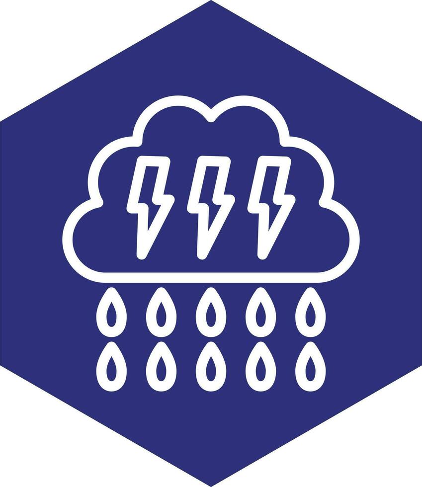 conception d'icônes vectorielles de fortes pluies vecteur
