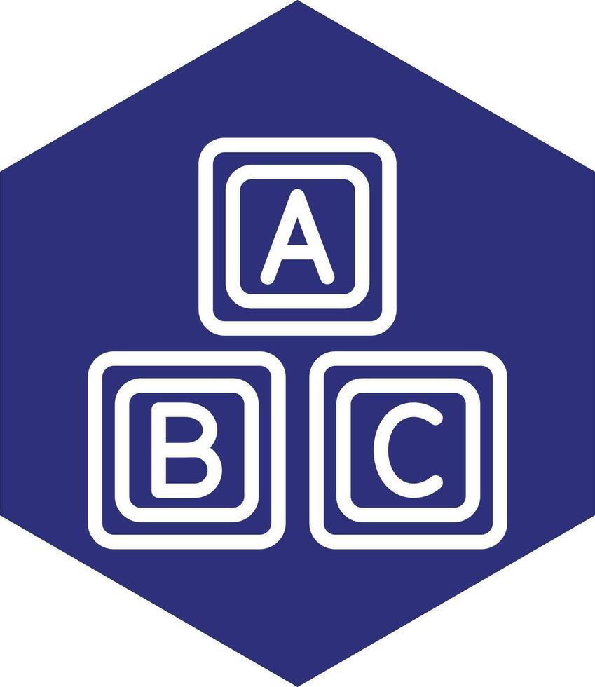 abc blocs vecteur icône conception