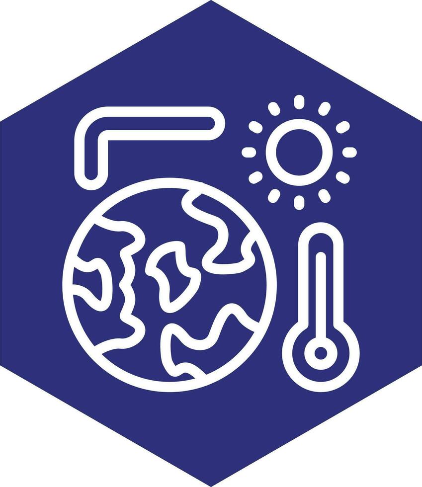 conception d'icône de vecteur de réchauffement climatique