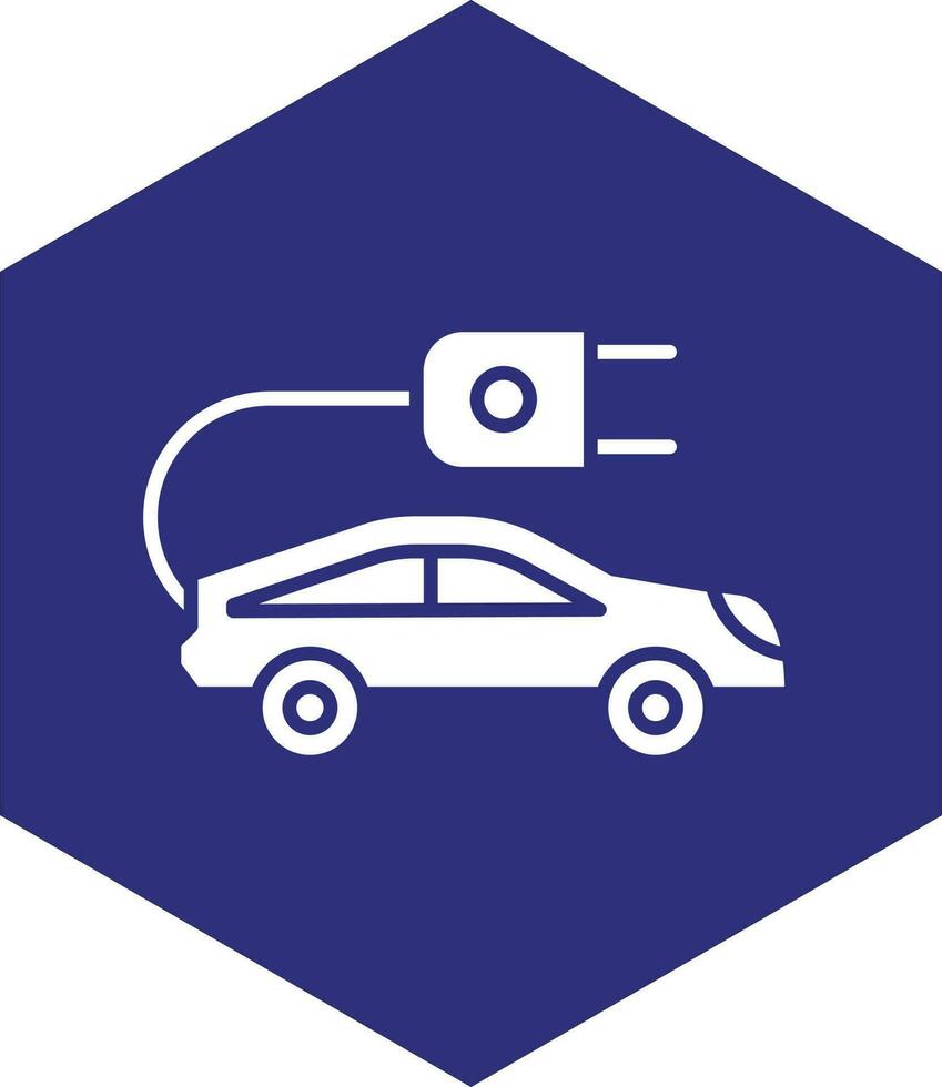 conception d'icône de vecteur de voiture électrique