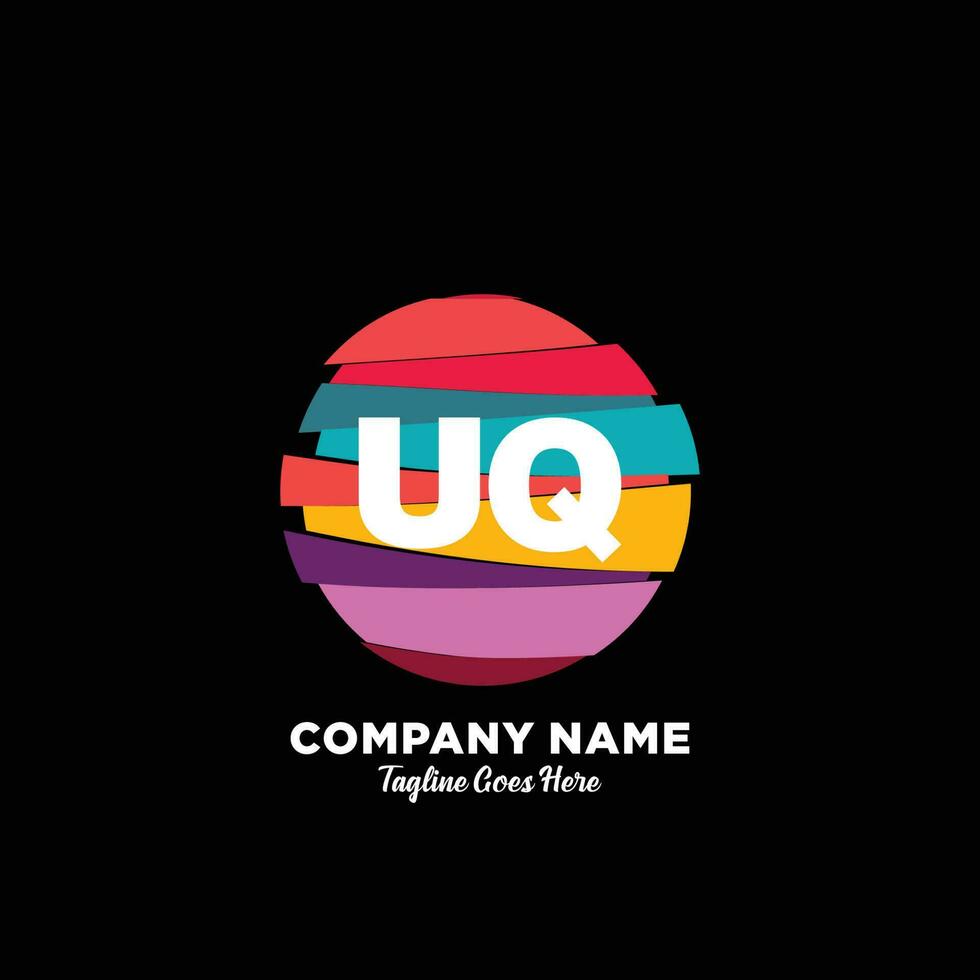 uq initiale logo avec coloré modèle vecteur. vecteur